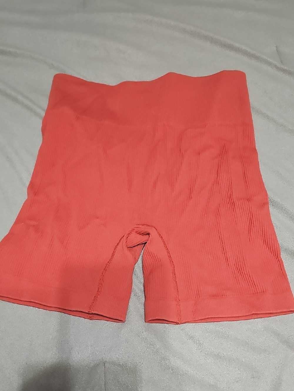 Women's High-Waist Seamless Bike Shorts - Coral